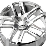 1 X O.E. Revolution C-32 Nano Chrome 22X9 6x139.7 78.1 Hub 31 Offset Chrome Wheel Rim