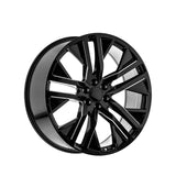 1 X O.E. Revolution D-36 Gloss Black & Milled 24X10 6x139.7 78.1 Hub 31 Offset Black Wheel Rim
