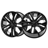 1 X O.E. Revolution D-36 Gloss Black & Milled 24X10 6x139.7 78.1 Hub 31 Offset Black Wheel Rim