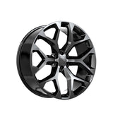 1 X O.E. Revolution G-09 Gloss Black 26X10 6x139.7 78.1 Hub 24 Offset Black Wheel Rim