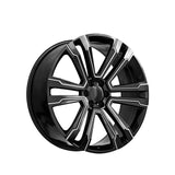 1 X O.E. Revolution G-10 Gloss Black & Milled 24X10 6x139.7 78.1 Hub 31 Offset Black Wheel Rim