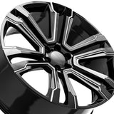 1 X O.E. Revolution G-10 Gloss Black & Milled 24X10 6x139.7 78.1 Hub 31 Offset Black Wheel Rim