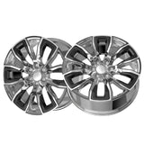 1 X O.E. Revolution G-37 Nano Chrome & Black Inserts 22X9 6x139.7 78.1 Hub 31 Offset Chrome, Black Wheel Rim