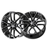 1 X O.E. Revolution G-40 Gloss Black 24X10 6x139.7 78.1 Hub 31 Offset Black Wheel Rim