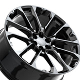 1 X O.E. Revolution G-40 Gloss Black 24X10 6x139.7 78.1 Hub 31 Offset Black Wheel Rim