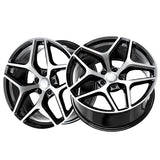 1 X O.E. Revolution Z28 Gloss Black & Machined 22X10 5x120 71.5 Hub 25 Offset Black Wheel Rim