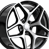 1 X O.E. Revolution Z28 Gloss Black & Machined 20X10 5x120 67 Hub 35 Offset Black Wheel Rim