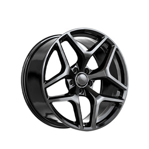 1 X O.E. Revolution Z28 Gloss Black 22X10 5x120 71.5 Hub 25 Offset Black Wheel Rim