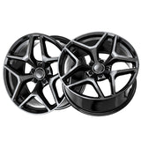 1 X O.E. Revolution Z28 Gloss Black 22X10 5x120 71.5 Hub 25 Offset Black Wheel Rim