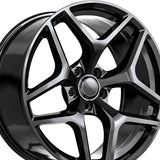 1 X O.E. Revolution Z28 Gloss Black 22X10 5x120 71.5 Hub 25 Offset Black Wheel Rim