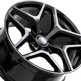 1 X O.E. Revolution Z28 Gloss Black 22X10 5x120 71.5 Hub 25 Offset Black Wheel Rim