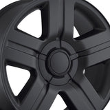 1 X OEP 147B 22X9 6X5.50 78.1 Hub +31 Offset Gloss Black Wheel Rim