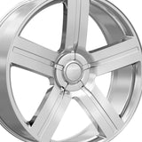 1 X OEP 147C 24X10 6X5.50 78.1 Hub +31 Offset Chrome Plated Wheel Rim