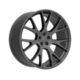1 X OEP 161B 22X9 5X115 71.5 Hub +15 Offset Gloss Black Wheel Rim
