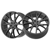 1 X OEP 161B 22X9 5X115 71.5 Hub +15 Offset Gloss Black Wheel Rim