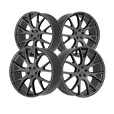 1 X OEP 161B 22X9 5X115 71.5 Hub +15 Offset Gloss Black Wheel Rim