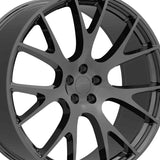 1 X OEP 161B 22X10 5X115 71.5 Hub +18 Offset Gloss Black Wheel Rim