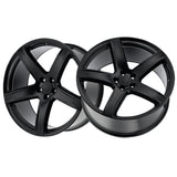 1 X OEP 162B 20X11 5X115 71.5 Hub +22 Offset Gloss Black Wheel Rim