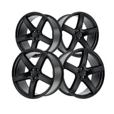 1 X OEP 162B 20X9.5 5X115 71.5 Hub +15 Offset Gloss Black Wheel Rim