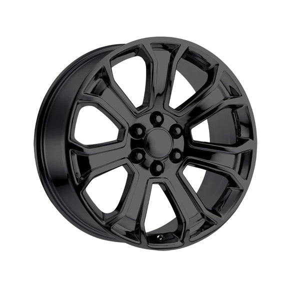 1 X OEP 166B 24X10 6X5.50 78.1 Hub +24 Offset Gloss Black Wheel Rim