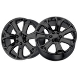 1 X OEP 166B 22X9 6X5.50 78.1 Hub +24 Offset Gloss Black Wheel Rim