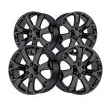1 X OEP 166B 22X9 6X5.50 78.1 Hub +24 Offset Gloss Black Wheel Rim