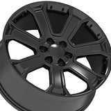 1 X OEP 166B 22X9 6X5.50 78.1 Hub +24 Offset Gloss Black Wheel Rim