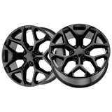 1 X OEP 176B 22X9 6X5.50 78.1 Hub +24 Offset Gloss Black Wheel Rim