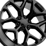 1 X OEP 176B 20X9 6X5.50 78.1 Hub +24 Offset Gloss Black Wheel Rim