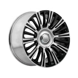 1 X OEP 198BM 22X9 6X5.50 78.1 Hub +28 Offset Gloss Black Polished Wheel Rim