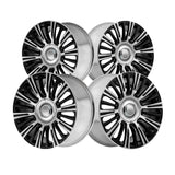 1 X OEP 198BM 22X9 6X5.50 78.1 Hub +28 Offset Gloss Black Polished Wheel Rim