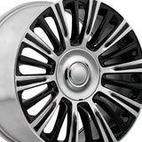 1 X OEP 198BM 22X9 6X5.50 78.1 Hub +28 Offset Gloss Black Polished Wheel Rim