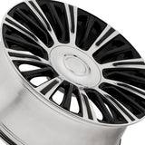 1 X OEP 198BM 22X9 6X5.50 78.1 Hub +28 Offset Gloss Black Polished Wheel Rim