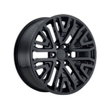 1 X OEP 199B 20X9 6X5.50 78.1 Hub +24 Offset Gloss Black Wheel Rim