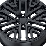 1 X OEP 199B 22X9 6X5.50 78.1 Hub +28 Offset Gloss Black Wheel Rim