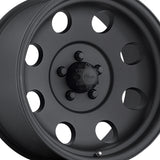 1 X Pacer 164B LT Mod Black 17X9 8X170 130.75 Hub -12 Offset Matte Black Wheel Rim