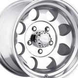 1 X Pacer 164P LT Mod Polished 16X8 8X6.50 130.18 Hub -06 Offset Polished Wheel Rim