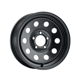1 X Pacer Trailer 229B Black Modular Trailer 15X5 5X4.50 81.03 Hub +00 Offset Black Wheel Rim