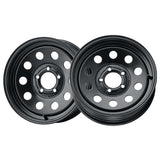 1 X Pacer Trailer 229B Black Modular Trailer 16X6 6X5.50 107.95 Hub +00 Offset Black Wheel Rim