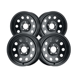 1 X Pacer Trailer 229B Black Modular Trailer 15X6 5X4.50 81.03 Hub +00 Offset Black Wheel Rim
