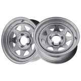 1 X Pacer Trailer 28GA Galvanized Spoke Trailer 14X5.5 5X4.50 81.03 Hub +00 Offset Galvanized Wheel Rim