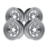 1 X Pacer Trailer 28GA Galvanized Spoke Trailer 14X5.5 5X4.50 81.03 Hub +00 Offset Galvanized Wheel Rim