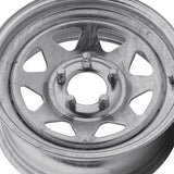 1 X Pacer Trailer 28GA Galvanized Spoke Trailer 14X5.5 5X4.50 81.03 Hub +00 Offset Galvanized Wheel Rim