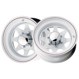 1 X Pacer Trailer 310W White Spoke Trailer 13X4.5 5X4.50 81.03 Hub +00 Offset White Wheel Rim