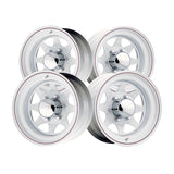 Pacer 603 14X6 5X4.50 83.82 Hub -03 Offset White Wheel Rim
