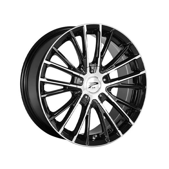 Platinum 058 17X7.5 5X100 / 5X4.50 72.62 Hub +40 Offset Black Wheel Rim