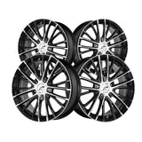 Platinum 058 16X7 5X110 / 5X115 72.62 Hub +35 Offset Black Wheel Rim