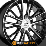 Platinum 058 16X7 5X110 / 5X115 72.62 Hub +35 Offset Black Wheel Rim