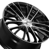 Platinum 058 16X7 5X110 / 5X115 72.62 Hub +35 Offset Black Wheel Rim