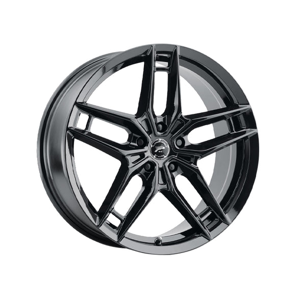 1 X Platinum 464BK Lotus 20X8.5 5x120 74.1 Hub +40 Offset Black Wheel Rim